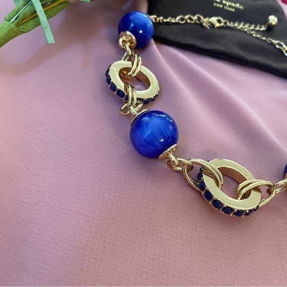 Kate Spade Second Nature Necklace BlueMulti Round Bauble Spheres Collar GORGEOUS - Picture 2 of 7